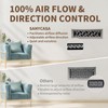 SANYCASA 2x10 Inches Air Floor Vents Register Ease Adjust Air