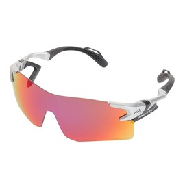 AF-301 C-32WV Nose Padless Sports Sunglasses, Wide View, Silver Frame, Polarized Lens, New Side Pads Equipped, Shield Lens, Unisex