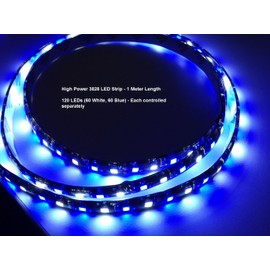 Pilot Lights Dual Color (Blue/White) LED Light Strips Auto Airplane Aircraft Rv Boat Interior Cabin Cockpit LED Lighting 12VDC