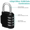 HRLORK Combination Padlock 3 Packs School Locker Lock Outdoor Weatherproof