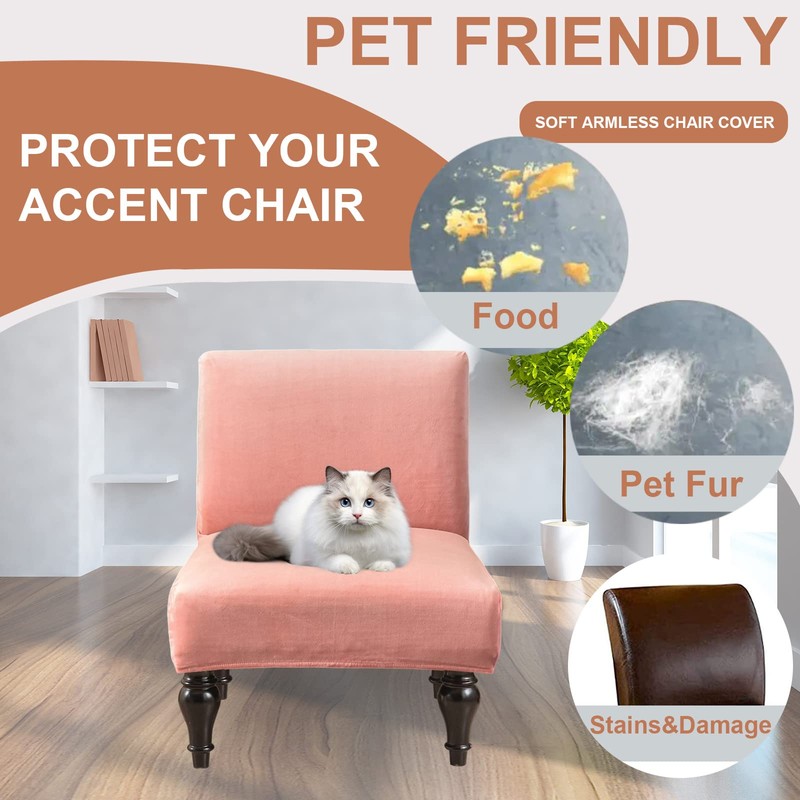 Eco-Ancheng - Funda para silla sin brazos, lavable, funda extraíble