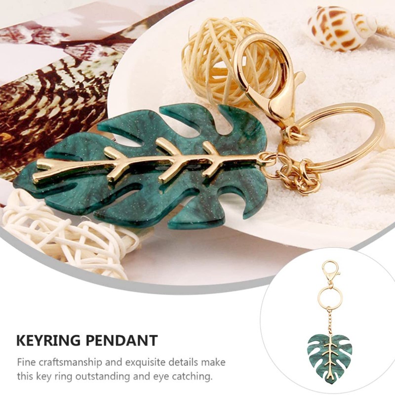 Leaf Keychain Acrylic Keychains Metal Keychain Leaf Shape Metal Keychain