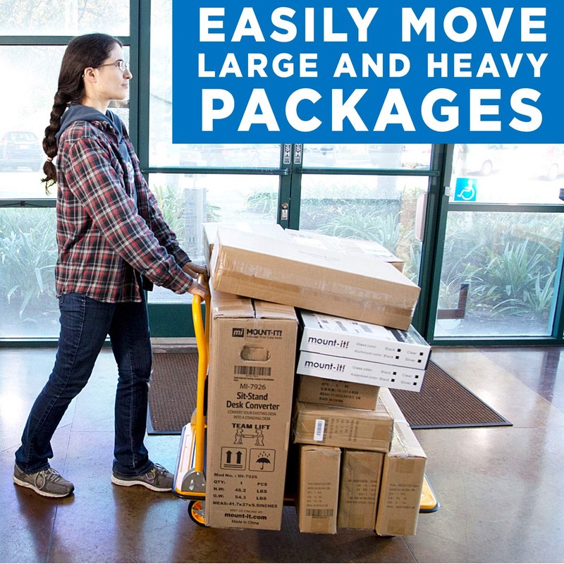 Mount-It! Folding Hand Truck Dolly Platform Truck, 330 lb Heavy