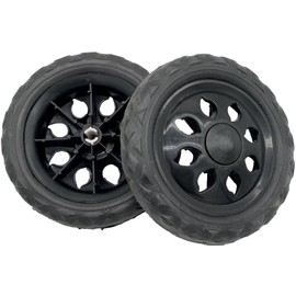 Shopping Trolley Wheels x 2 for 2 Wheel Granny Basket Supermarket Trolley Spare Replacement Wheels Black