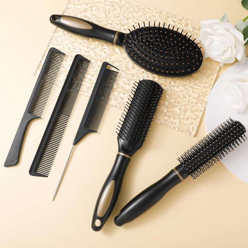 6 Piece Hair Brush Set, Massage Combs Multiple Styles Brush