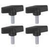 sourcing map 4pcs Tee Wing Knobs M10 x 20mm Metric