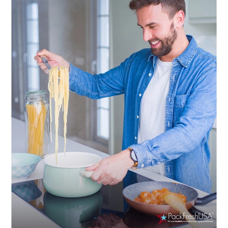 PackFreshUSA (100 Pack) 7 Mil Quart Seal-Top Stand Up Mylar