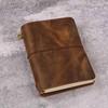 Refillable Leather A5 A6 Travelers Notebook Cover with Inner Pockets,5