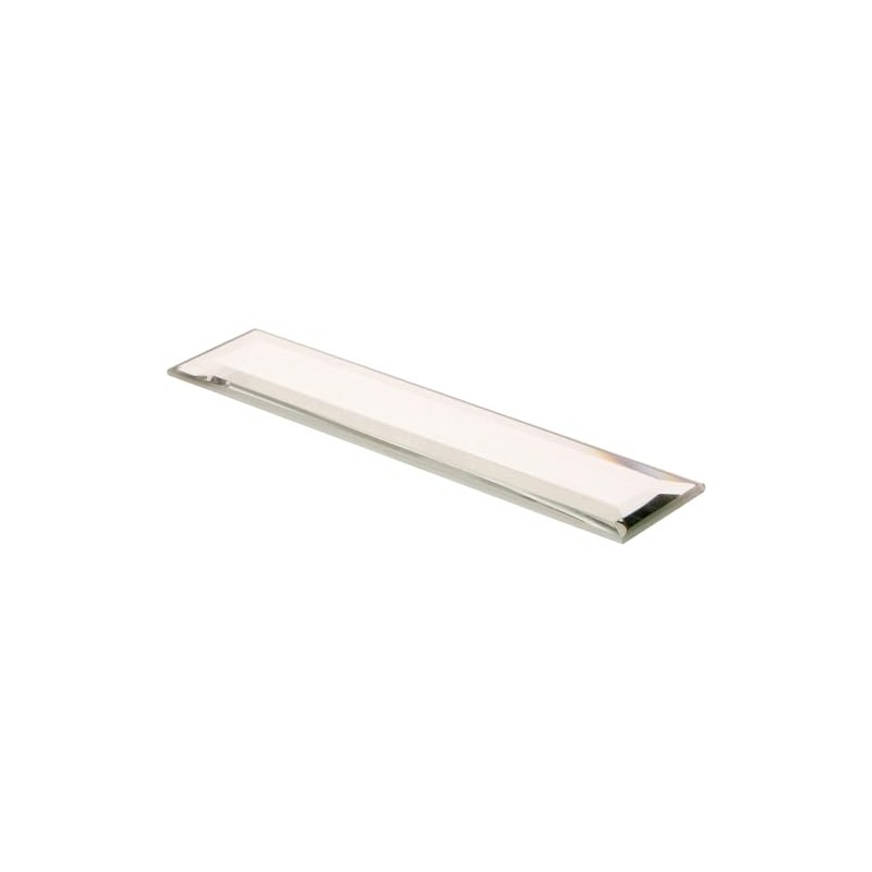 Plymor 1" x 4" Rectangle, 3mm Thick Beveled Glass Mirror