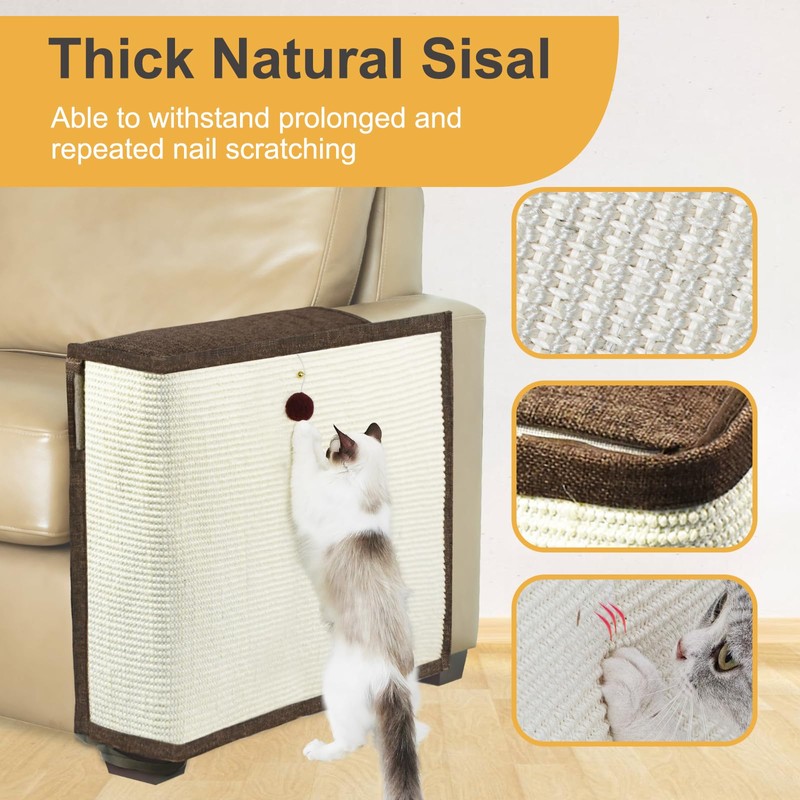 Upgraded Cat Scratch Furniture Protector,Cat Scratch Sofa Arm Sheild with
