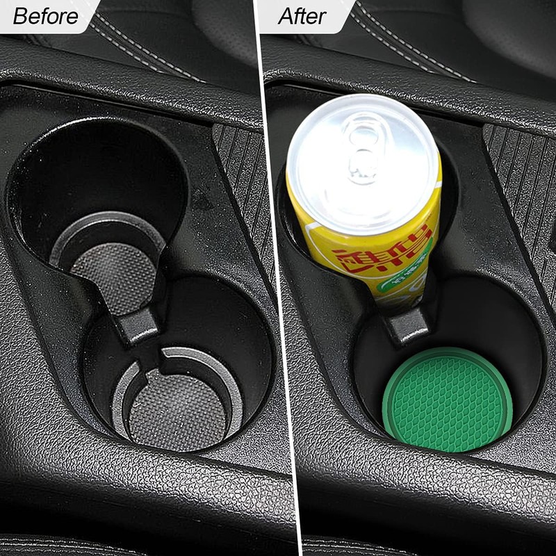 4 Pack Car Cup Holder Coaster, 2.75 Inch Diameter Non-Slip