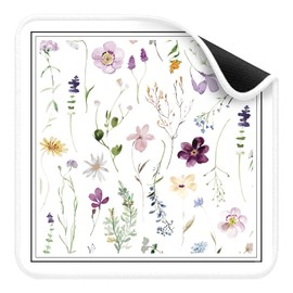 Deyimmei Mahjong Mat for Table - Non-Slip Mahjong Table Cover with Storage Pockets, Perfect Mahjong Accessories & Gifts for Women, Men, and Mahjong Enthusiasts (Floral Watercolor)