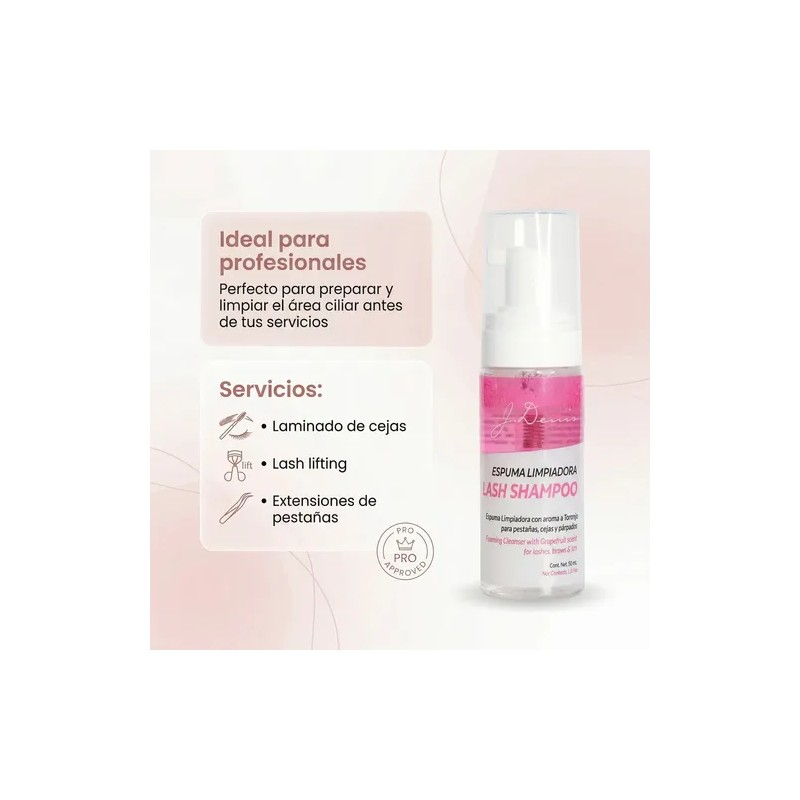 Lash Shampoo Limpieza Profesional J Denis Para Pestañas Mink