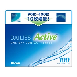 Alcon Daily Active, Pack of 100, Dailies Aqua Comfort Plus Successor Item, BC: 8.7 [PWR]-4.00