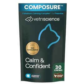 VETRISCIENCE Composure - Golosinas calmantes para Gatos, Ayuda a Reducir el estrés y la ansiedad, Ideal para Paseos en Coche, truenos, Fiestas, Aseo y separación
