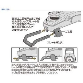 ダイワ(DAIWA) リール クリスティアワカサギ ふんばるレッグプレート ブラック