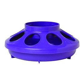 Little Giant® Plastic Poultry Feeder Base | Heavy Duty Plastic Feed Tray for 1 Quart Container | Base for Chicken Feeder (Pack of 1, Purple)