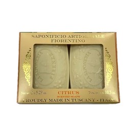 Saponificio Artigianale Fiorentino, Citrus Soap Vegetable Soap Set of 2 150 g