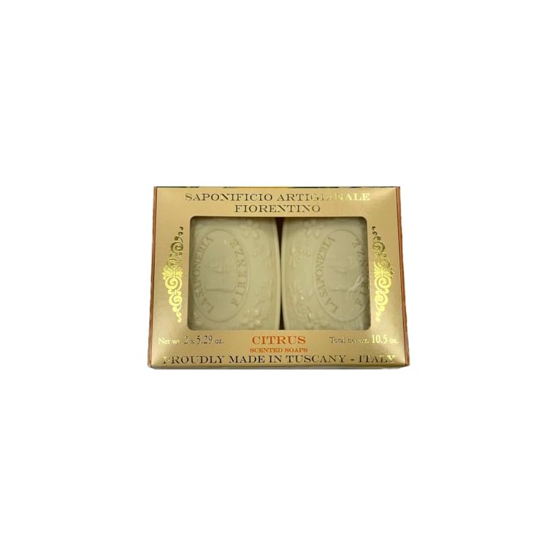 Saponificio Artigianale Fiorentino, Citrus Soap Vegetable Soap Set of 2