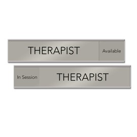 Therapist Slider Sign, 10" x 2" "Available/In Session" - Made in the USA!