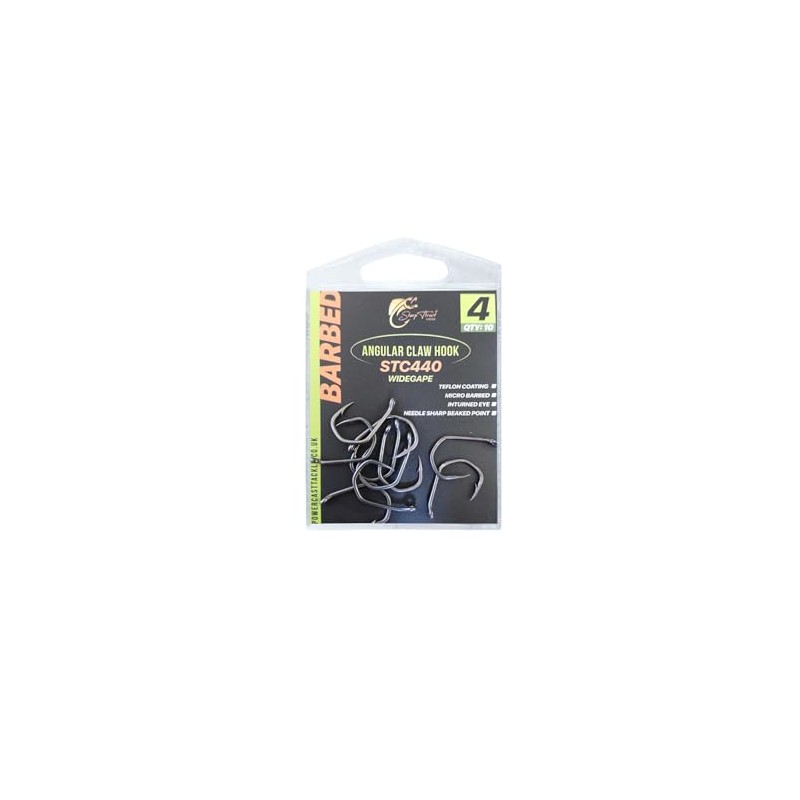 Angular Claw Carp Hooks Wide Gape - STC440, PTFE Coated