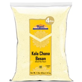 Rani Kala Chana Besan (Chick Peas Flour) 64oz (4lbs) 1.81kg Bulk ~ All Natural | Vegan | Gluten Friendly | NON-GMO | Kosher | Indian Origin