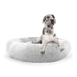 The Dog’s Bed Sound Sleep Donut Dog Bed Spare Cover, XXL Ice White Plush