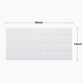 Webos Foldable Non Slip Silicon Bath Mat Bathtub mat Shower mats no Suction Cups for Textured Tub and Reglazed Tub (Foldable-White, 28-inch x 14-inch)