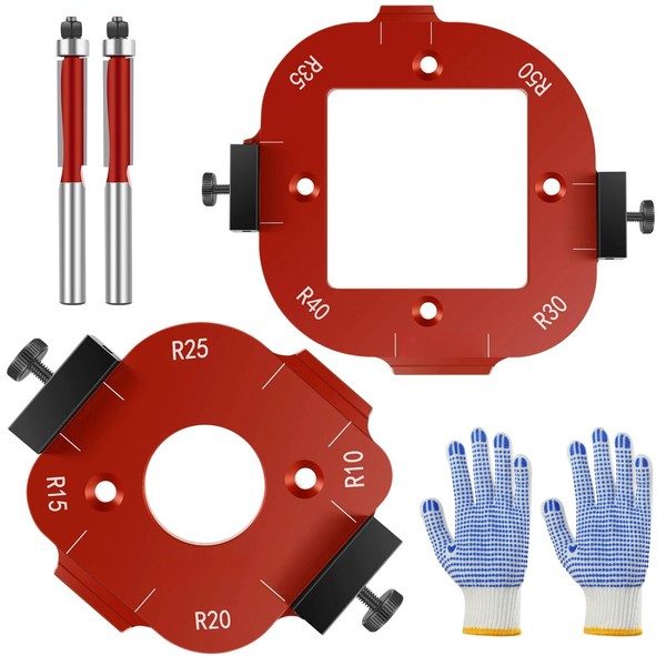 Router Corner Radius Template, 2 Pcs Radius Jig Router Templates
