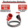 NWP Adapter 1.5 m 16 A 400 V Plug High