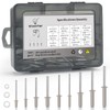 500Pcs 304 Stainless Steel Pop Rivets Kit, 9 SAE Sizes,