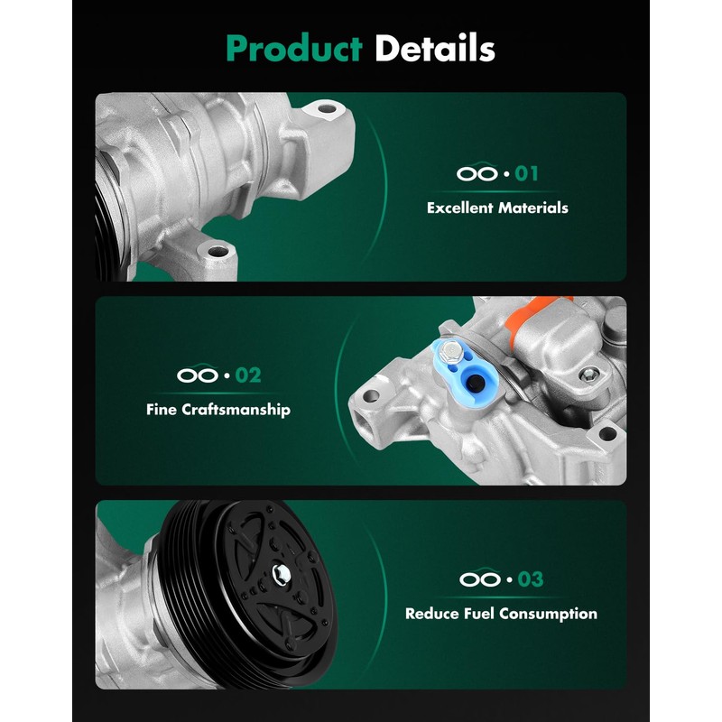 SCITOO AC Compressor with Clutch for Honda HR-V 1.8L 2016-2018