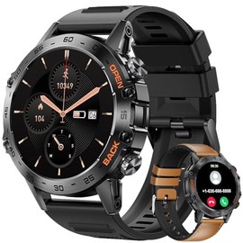 LIGE Reloj Inteligente Hombre,1.39" HD Smartwatch Hombre con Llamadas Bluetooth,Pulsómetro Monitor Sueñode, 100+Modos Deportes,400mAh Deportivo Smart Watch para Android iOS Silicona