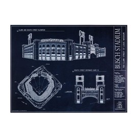 Busch Stadium Blueprint Print