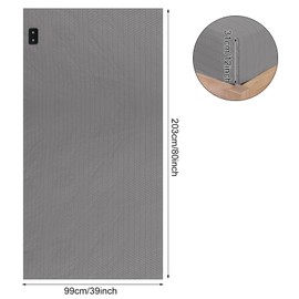 Grounding Fitted Sheets, Ground Fitted Sheet with EU Grounding Cable for Better Sleep Reduces Stress, with Organic Cotton/Silver Fibre Conductive Grounding Mat for Bed in EU Standard (Grey, 99 x 203 x