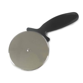 Tredoni 7.7cm Stainless Steel Robust Pizza Slicer Wheel, Easy-Grip Handle with Finger-Guard, Multicolour