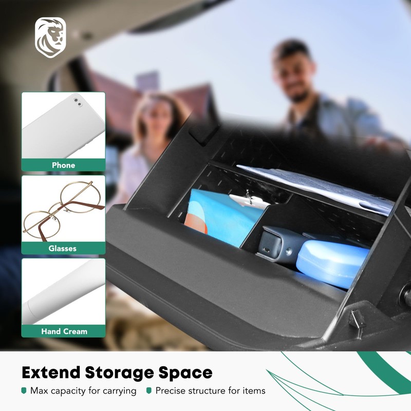 YHTAUTO Glove Box Organizer Compatible with Ford Bronco 2021-2024 Passenger