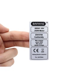 Pack of 2 Middle Motor Legal Sticker Type Plate 250 W 36 V CE BBS01 BBS01B