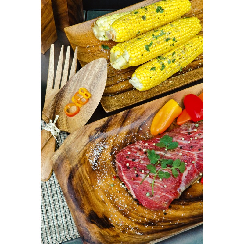 Pacific Merchants Acaciaware 10-Inch Acacia Wood Square Serving Tray