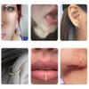 5Pcs 18g Stainless Steel Tiny Sleeper Hoop Earrings for Women
