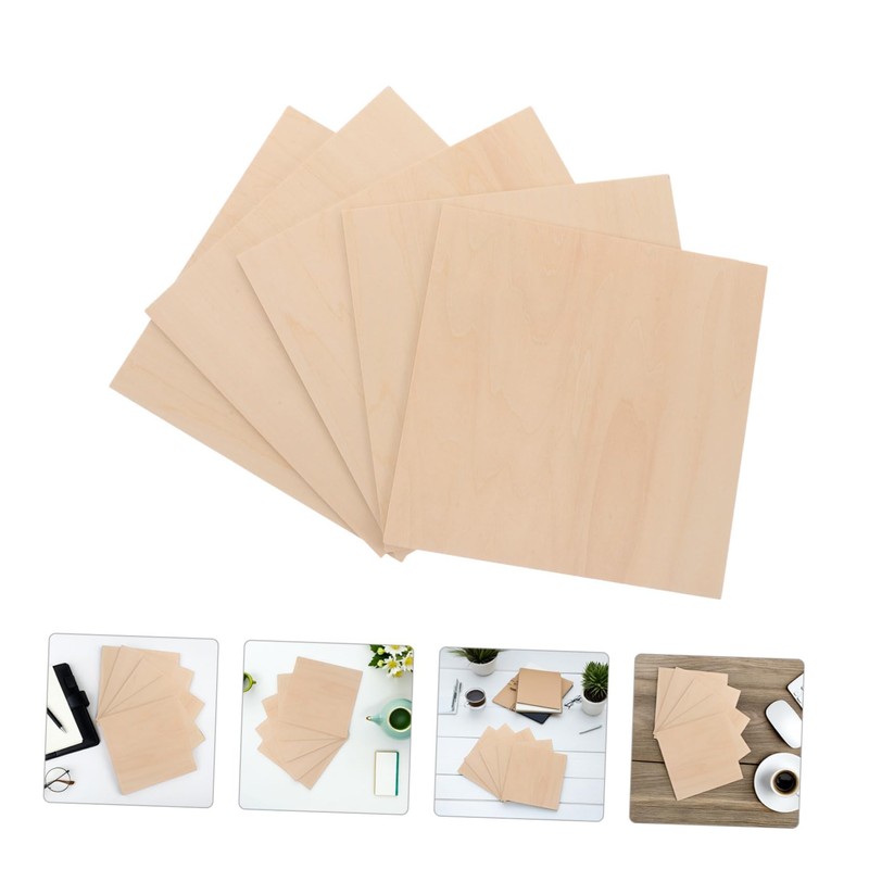 jojofuny 10pcs Thin Basswood Sheets for Woodworking Pyrography and DIY