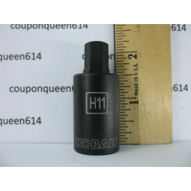 KOBALT 52063-0622, 1/2" Drive Impact Grade Hex Bit Socket H11mm - Brand New