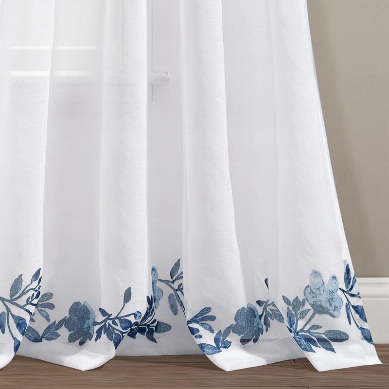 Lush Decor Tanisha Curtains - Sheer Window Panel Set -