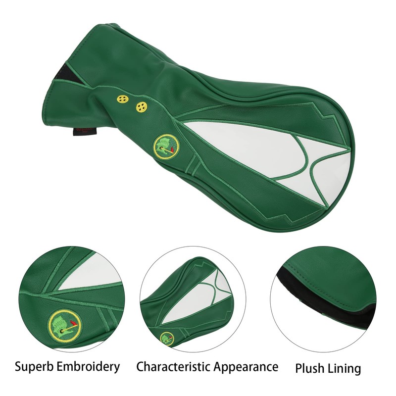 Golf Green Leather Driver/Fairway Wood/Hybrid Headcover #1#3#5#UT (3#) Golf Club