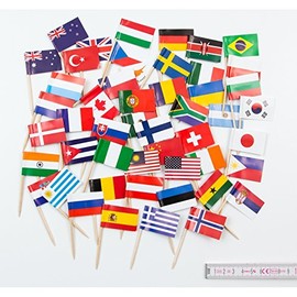 Everflag Toothpick: 50 Countries Assorted Colours