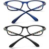 RaoOG Blue Light Blocking Reading Glasses for Women, 2 Pack
