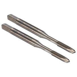 sourcing map Spiral Point Plug Threading Tap M3 x 0.5 Thread, Ground Threads H2, M35 High Speed Steel Cobalt, Heat Coloring, Metric Screw Taps Tapping Bit for Thread Repair, 2pcs