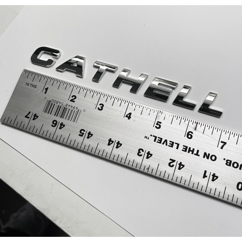 AUTOBADGEZ NEW 3D Chrome Lettering CAT HELL Chrome Adhesive Badge