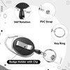2 Pack Badge Holder Retractable Clip Heavy Duty Reels with