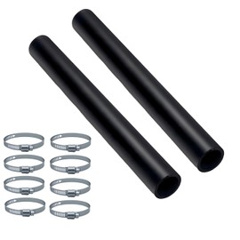 (2 Pack) 1 1/4" ID Gasoline Fuel Filler Neck Hose with 4 Clamps - (Straight, 1.25" ID, 15 7/8" Long)